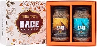Rage Coffee Festive Treats Gift Pack (Irish Hazelnut | Butterscotch Delight Flavoured Instant Coffee 50 gms jar each) | Made with Arabica Beans