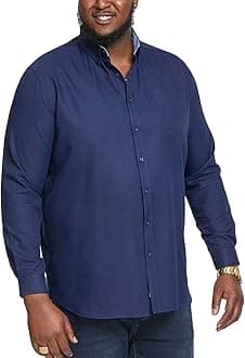 Richard Basic Oxford Men's Plus Size Long Sleeve Shirt in 5 Colours 2XL to 6XL
