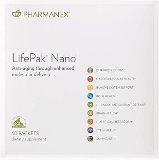 Nu Skin Pharmanex LifePak Nano | Daily Supplement with Essential Nutrients | Boosts Overall Health, Immunity, and Vitality | Convenient & On-The-Go Nutrient Packets for Active Lifestyles | 60 Packets