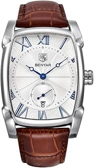 Men's Watch Chronograph Stainless Steel Analog Quartz Watch 30M Waterproof Anti-Scratch Watch Silver Date Business Fashion Watch Classic Wristwatch Comfortable Watch