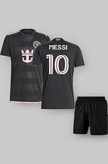 RJM Messi Miami Jersey Black Set 2024 (Kids,Boys,Men)