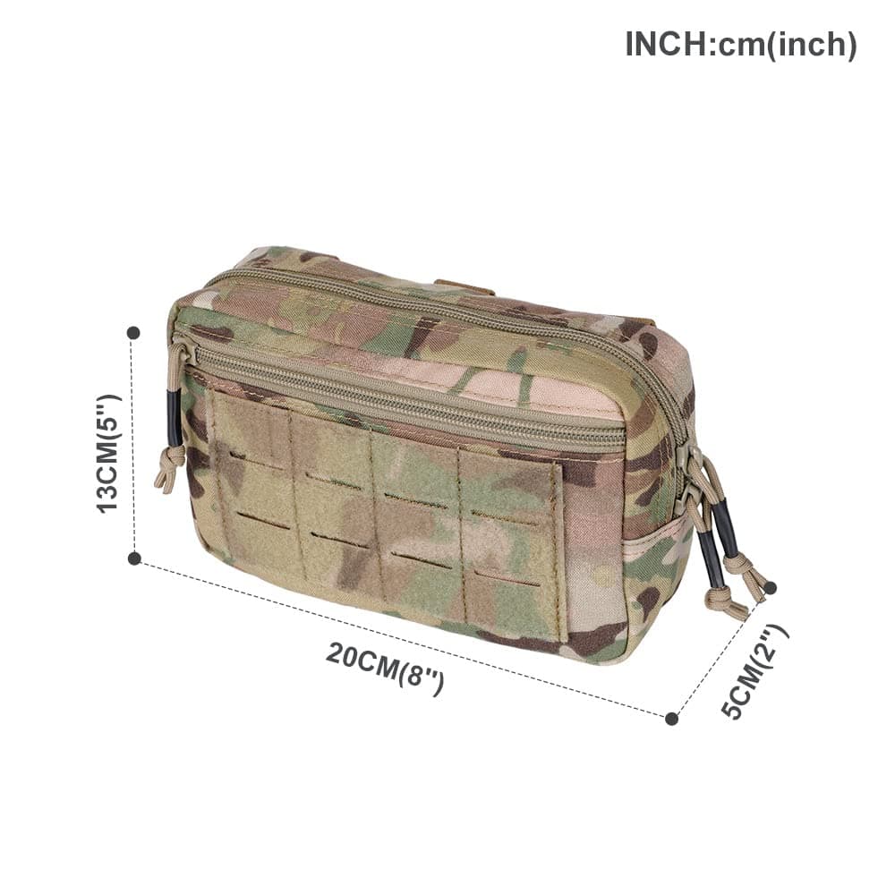 EXCELLENT ELITE SPANKER Tactical Molle Admin Pouch for Tactical Vest Chest Waist Pack Utility Tool Pouch Tactical EDC Bag (Multicam)