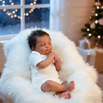 Zero Pam Life Like Reborn Baby Dolls Black 18 Inch,Realistic African American Reborn Dolls that Look Real Newborn Boy, Real Life Baby Doll Silicone Full Body Black Reborns for Girls