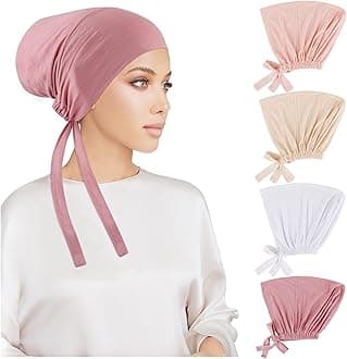 4 Pcs  Hijab Undercaps