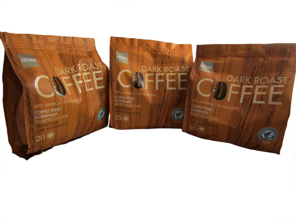 60 Hema Mocha Coffee Pads/Pods -3 Pack Bundle for Senseo Style Machines- Dutch Favorite Coffee (Dark Roast)