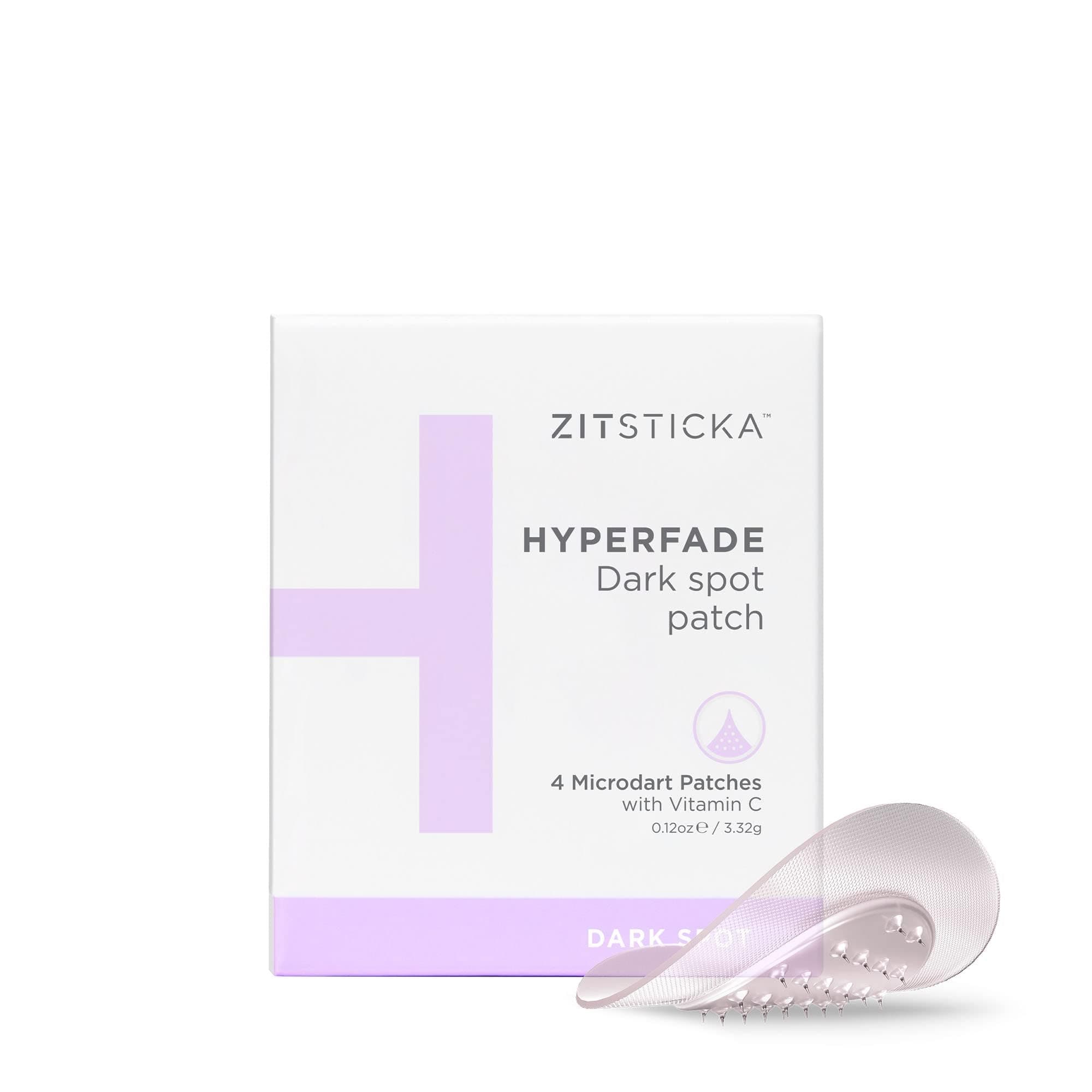 ZitSticka Hyperfade Patches for Face - World's Most Potent Pimple Patch with Fast-Acting Microdarts - Starts Working within 2 Hours for Deep, Early-Stage Zits - 4 Count