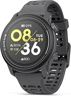 PACE 3 GPS Sport Watch, Lightweight Running Watch, 17-Day Battery Life, Accurate GPS, Heart Rate Monitor, Navigation, Sleep Tracking, Training Plan, Run, Bike, and Ski (Black Silicone)