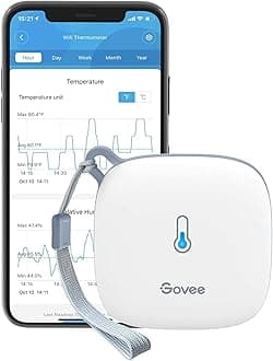 Govee Smart Thermometer Hygrometer, WiFi Humidity Temperature Sensor with App Notification Alert, 2 Years Free Data Storage Export, Wireless Remote Monitor for Room Greenhouse Incubator Wine Cellar