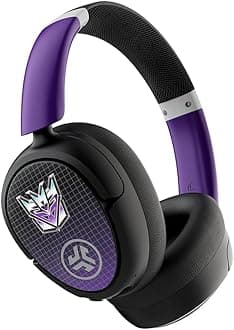JLab JBuds Lux ANC Limited Edition Transformers Decepticon Wireless Headphones, Hybrid Active Noise Cancelling, Customizable Sound, Spatial Audio Compatible, Premium Over-Ear Bluetooth Headset