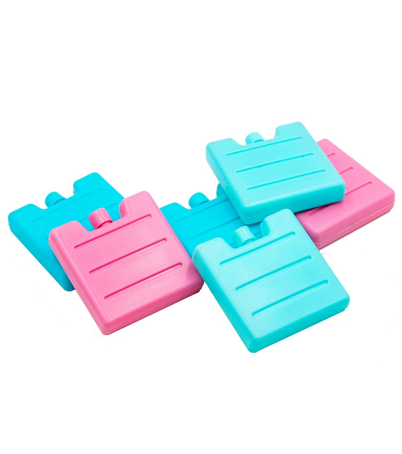 BLUE ELE Reusable Ice Packs - Mini Size Ice Pack Coolers for Lunch Boxes, Bags and Camping, Slim and Lightweight, Set of 6