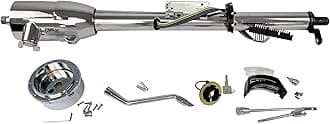 32" Auto Column Shift Tilt Steering Column with Key & Wheel Adapter Chrome