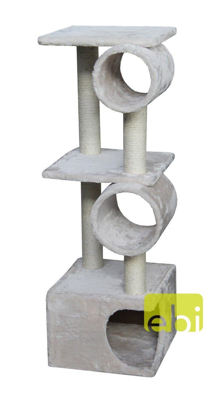 Ebi Classic-Jaguar Scratching Tree, 35 x 35 x 109 cm, Cream