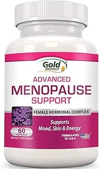 Gold Banner Advanced Menopause Support - Natural Female Hormonal Complex for Hot Flashes, Mood Swings & l Dryness - Black Cohosh, Soy Isoflavones & Herbal Extract Formula - Does Not Include Hormones