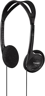 Thomson Stereo-HED1115 Lightweight Headphones with Wired On-Ear Headphones 52 g 27 mm Membrane 95 dB Black 1.2 m