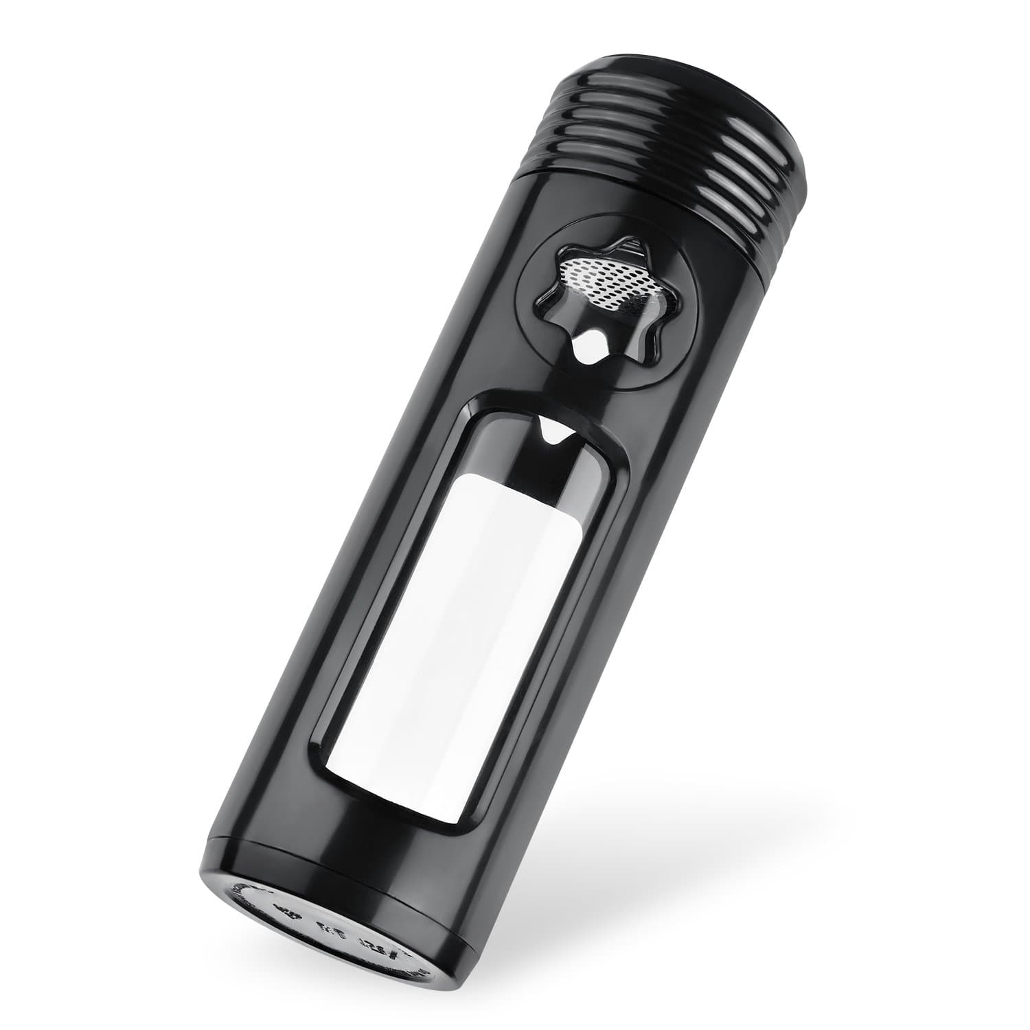 Double Layer Silicone Glass Water Bottle,with Cover Protector and Wide Mouth Locking Lids,Stylish,BPA Free,Sweat Free,Dishwasher Safe-14.5 ounces（black）