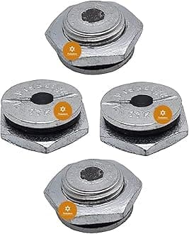 "Prestige, Butterfly, Pigeon, GANGA" Pressure Cooker Safety Valves"NUT Type"(4 Units, Silver)