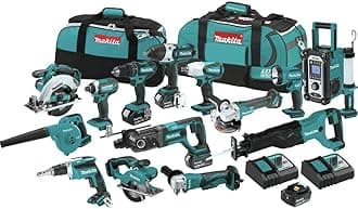 Makita XT1501 18V LXT® Lithium-Ion Cordless 15-Pc. Combo Kit (3.0Ah)
