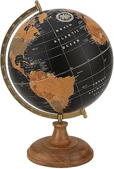 Antique World Map with Countries & Continent Globe for Home Décor,Gift Show-piece, Decoration,Office Table,Luxury Item (Dia-12 inch,Big Globe,Political Map)