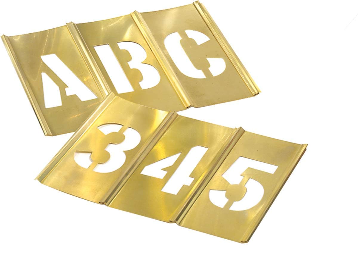 10068 1" Brass Letters & Numbers Set 45 pc