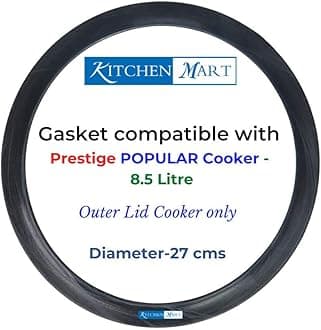 Kitchen Mart Gasket compatible with Prestige Popular Pressure cooker (8.5 Liters)