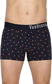 Van Heusen Men Cotton Stretch Printed Trunk - Pack of 1 - Body Defining Fit, Ultra Soft