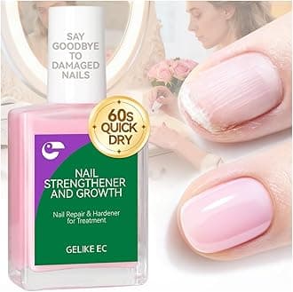 Nail Strengthener and Growth Polish for Women: Milky Pink 15ml Nail Hardener Extra Strong and Growth for Damaged Nails - 6 in 1 Protein Ridge Filler for Home Salon Use - Women Housewife DIY Enthusiast