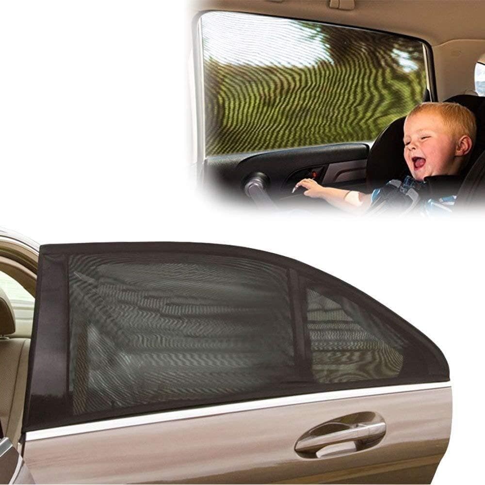 Car Sun Shade, Car Side Window Shade Premium Breathable Mesh Sun Shield Protect Your Kids and Pets in The Back Seat from UV Rays Fit for Most SUVs and Cars (2 Packs, L)