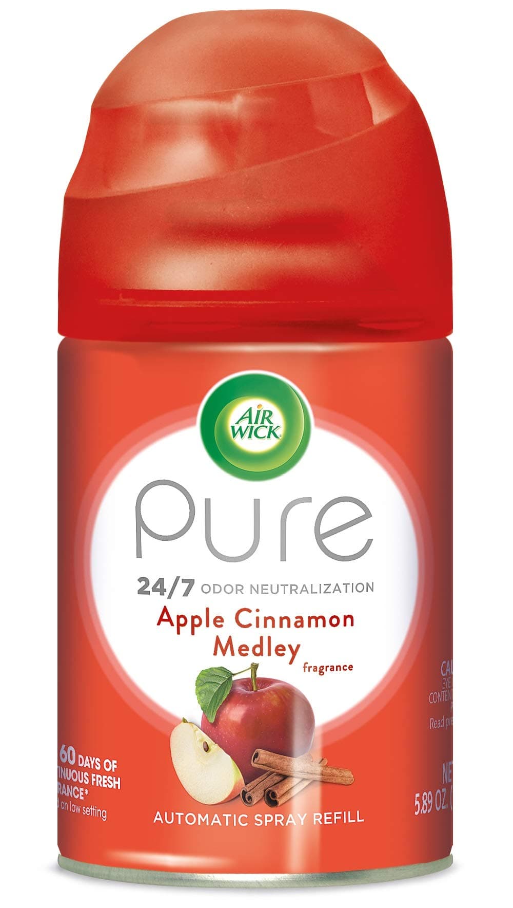 Pure Freshmatic Refill Automatic Spray, Apple Cinnamon Medley, 1ct, Air Freshener, Essential Oil, Odor Neutralization, Packaging May Vary