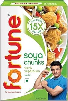 Fortune Soya Chunks, 15x more protein than milk, 200 grams / 200g+25g