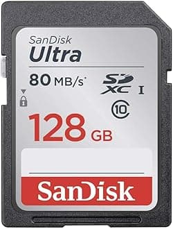SanDisk Ultra SDXC Memory Card 128 GB Class 10 up to 80 Mbps