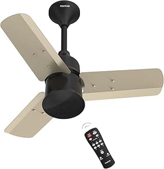 Polycab Silencio Mini 600mm 5-Star BLDC, Remote Ceiling fan for home | 55% Energy Saving, 100% Copper, High Speed, 25 Speed Setting, Reversable & Timer | 4-yr Warranty【Pearl Beige】