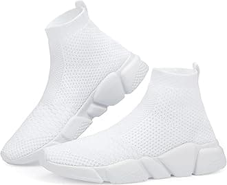 - Walking Shoes for Men Lightweight High Top Sneakers Breathable Knit Athletic Running Shoes Fashion Gym Sports Shoes