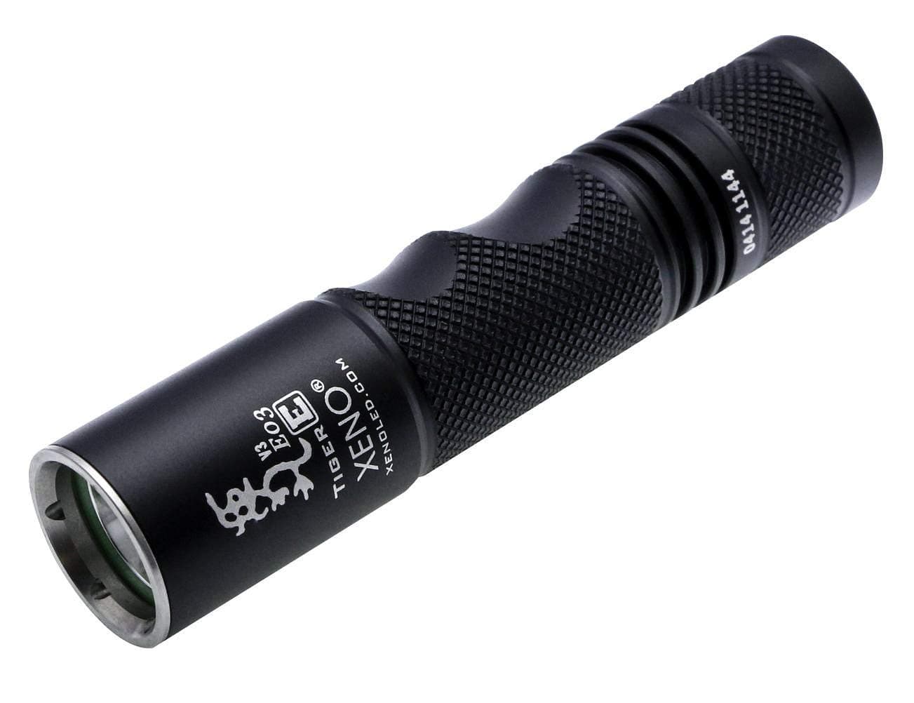 XenoE03 Rugged AA size Keychain LED Flashlight with Cree XM-L2 U2 LED 6 Modes Waterproof - black