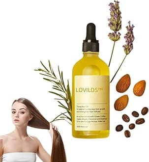 LOVILDS Rosemary Hair Growth Essence, Lovilds Rosemary Hair Growth Oil - 2 Ounce, Rosemary Rosemary Hair & Hair Strengthening Oil for All Hair Types (1 Bottle)