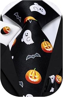 DubulleMens Paisley Striped Tie Silk Mens Necktie and PocketSquare Cufflinks Set Wedding Fomral Party