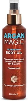 Argan Magic Nourishing Body Oil with Argan & Almond Oil | Intense Hydration, Softens & Radiates | Paraben Free, (6 FL Oz)