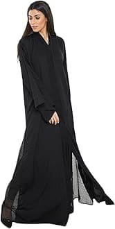abaya made with fine fabric, comes with matching Hijab. AJ125A-P