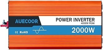 2000W Pure Sine Wave Inverter Solar Power Inverter 2 Outlets DC to AC Inverter