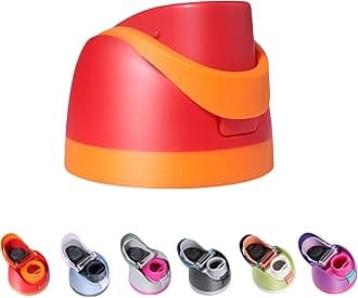 Replacement Lid for Owala Freesip, One Button Top Replacement, Leakproof BPA-Free Sports Water Bottle Cap Replacement Compatible with Owala 24oz 32oz 40oz 16oz (Citrus Red)