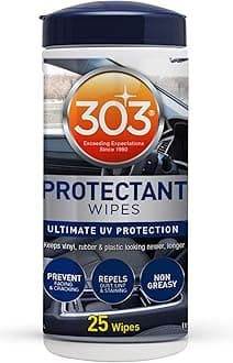 Automotive Protectant Wipes - Helps Prevent Fading & Cracking, Repels Dust, Lint & Staining, Superior UV Protection & Restores Lost Color, Exterior & Interior Car Cleaning Supplies