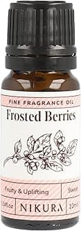 Nikura Frosted Berries Fine Fragrance Oil - 10ml | Perfect for Soap Making, Candle Making, Wax Melts, Diffuser, Burner | Great for use in Bath Bombs, Perfume Oil, Perfume Scents | Vegan & UK Made