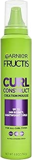 Garnier Fructis Style Curl Construct Creation Mousse, 6.8 Oz, 1 Count (Packaging May Vary)