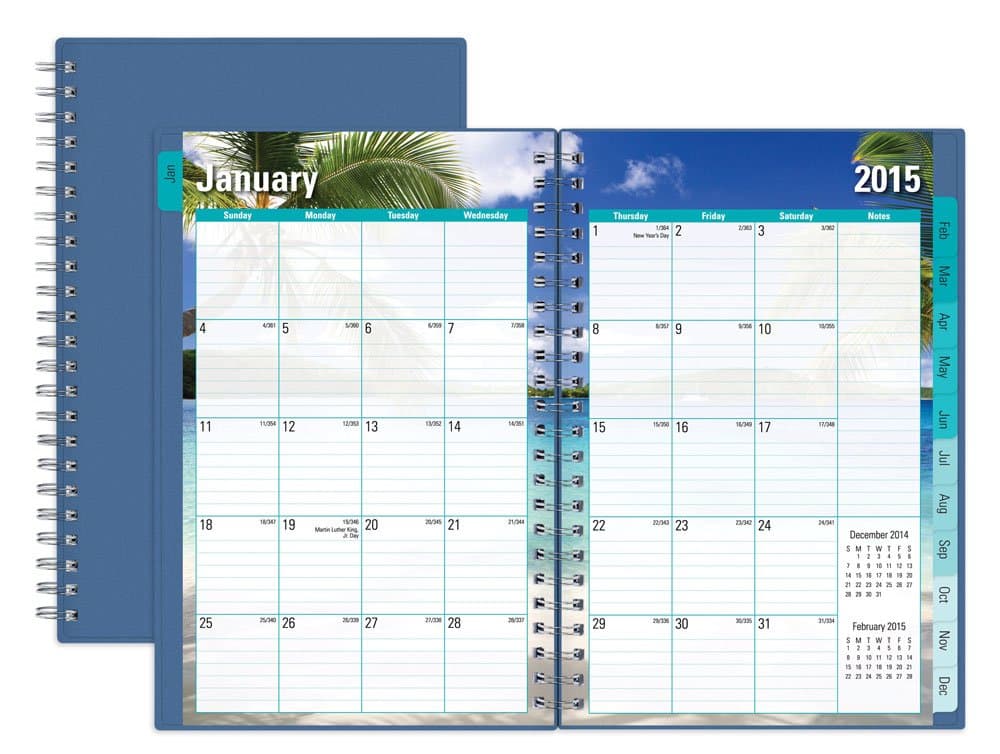Blue Sky 2015 The Endless Summer Weekly and Monthly Planner, Wire-O Bound, Blue Cover, 5 x 8 Inches