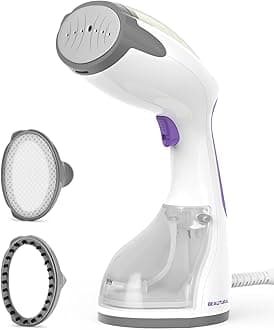 BEAUTURAL Clothes Steamer, Portable Handheld Steamer, Garment Fabric Wrinkles Remover, 30-Second Fast Heat-up, Auto-Off, Large Detachable Water Tank, Grey