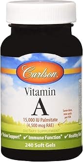 Carlson Laboratories Vitamin A Palmitate, 15000 IU, 240 Softgels