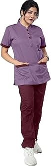 Uniform Craft Women's Polyester and Cotton Twill Support Staff Uniform, Lavendar & Wine (XL)
