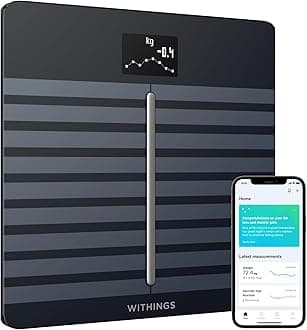 Body Cardio – Premium Wi-Fi Body Composition Smart Scale, Tracks Heart Health, Vascular Age, BMI, Fat, Muscle and Bone Mass, Water %, Digital Bathroom Scale - Black