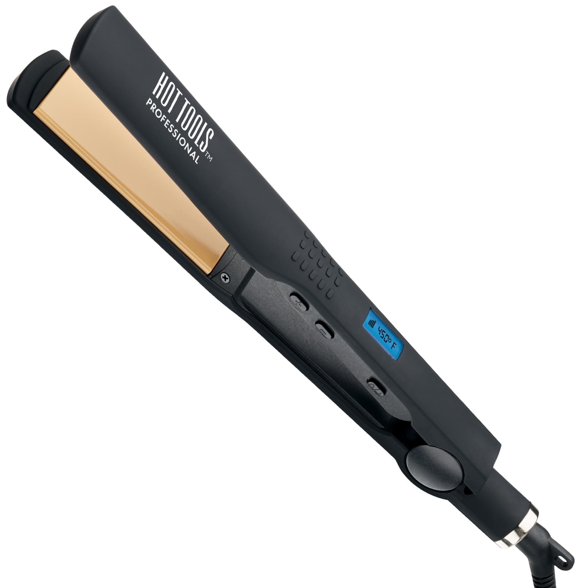 Hot Tools Pro Artist Nano Ceramic Flat iron | Wide Plate for Faster Styling (1-1/4 in)