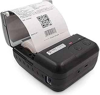 SHREYANS 80mm Thermal Receipt Printer Portable Bluetooth+USB Bill Ticket POS for Androi/Windows Compatible with ESC/POS/Star Print Commands Set with Rechargeable Battery Compact Size