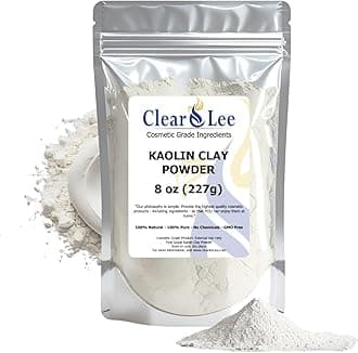 ClearLee Kaolin Clay Cosmetic Grade Powder - 100% Pure Natural Powder - Great For Skin Detox, Rejuvenation, and More - Heal Damaged Skin - DIY Clay Face Mask (8 oz)